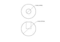 12 mm birch wood dowel cap with 4 mm hole