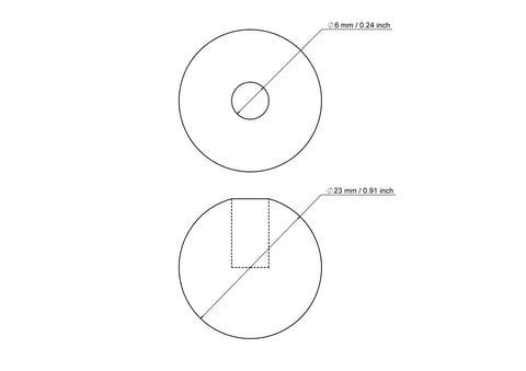 23 mm kasepuidust tüüblikate 6 mm avaga