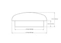 technical drawing of 14 mm mushroom button plug with dimensions