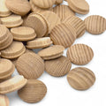pile of 14 mm ash mushroom button plugs