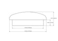 technical drawing of 16 mm mushroom button plug with dimensions