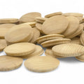 pile of 40 mm ash mushroom button plugs