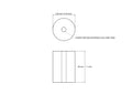 Technische Zeichnung eines 20 x 28 mm Holzzylinders