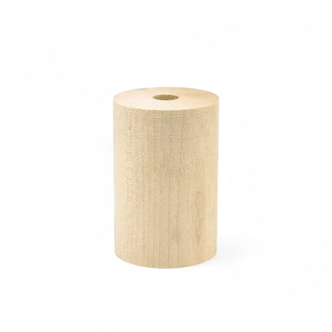 40 x 60 mm koka cilindrs ar caurumu