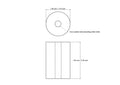 Tehniline joonis: 40 x 60 mm puidust silinder avaga