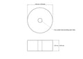 Rysunek techniczny drewnianego walca 60 × 25 mm