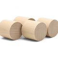 four 60 × 40 mm wooden cylinders
