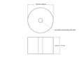 technical drawing of 60 × 40 mm wooden cylinder