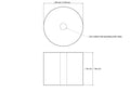 technische Zeichnung: 60 × 50 mm Holzzylinder