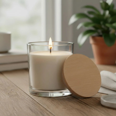 63 mm birch wood jar lid on a glass jar