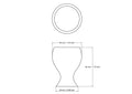 technical drawing of 40 mm wooden vase