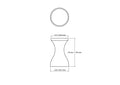technische Zeichnung: 23 mm Holzmöbel rail spindle