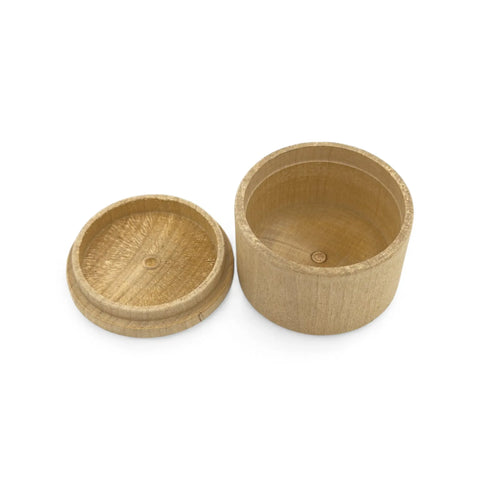 59 x 44 mm apaļš virpota koka mazo lietu kastīte ar lid
