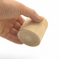 closed 60 x 60 mm turned wooden trinket box