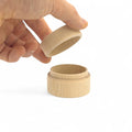 avatud 50 x 37 mm ümar puidust ehtekarp