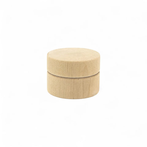 50 x 37 mm ümar treitud puidust ehtekarp