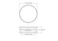 61 x 21 mm medinės apvalios dėžutės smulkmenoms techninis brėžinys