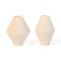 virpota koka double konusi pērles - 40 x 60 mm