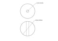 Techninis 25 mm beržinio medinio karoliuko su 4 mm skylute brėžinys