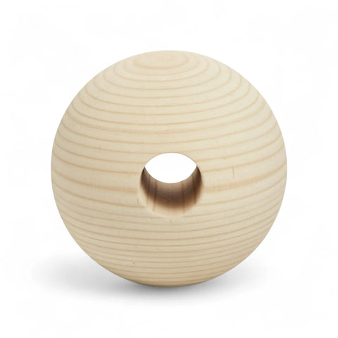 Koralik z drewna brzozowego 60 mm