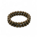 Bracelet made from black oak dark round beads
