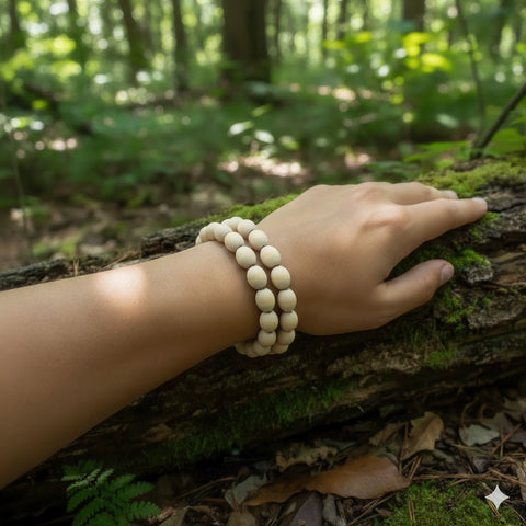 Bracelet aus 10 x 14 mm Holz Walzenperlen