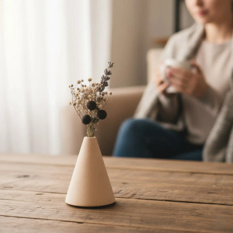 40 x 60 mm virpota koka konusi izmantots kā dekoratīvs mini flower vase
