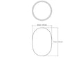 Technical drawing of 50 mm Birch Wood Egg Shape Ellipsoid Block
