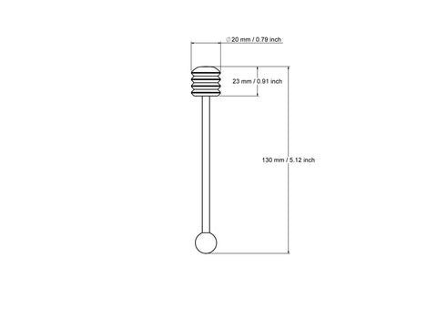 Rysunek techniczny drewnianej miodarki 13 cm