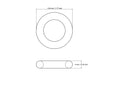 technische Zeichnung: 45 mm Holz Bastel toss Ringe