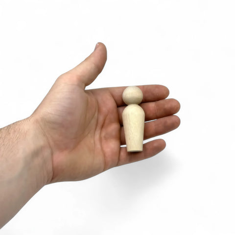Tuvplāns 69 mm koka cilvēciņi parādot koksnes graudus