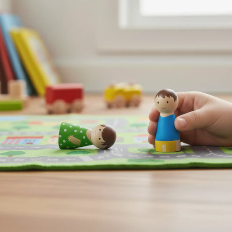Colored 40 mm Baby- Holz Holzfiguren